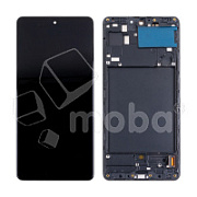 Дисплей для Samsung Galaxy A71 (A715F) модуль с рамкой Черный - (OLED) (Full Size)