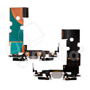 Шлейф для iPhone 8 на системный разъем/микрофон Белый - Премиум