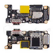 Шлейф для Xiaomi Poco F5 Pro (23013PC75G) плата системный разъем/разъем SIM/микрофон - Премиум