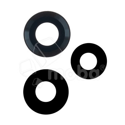 Стекло камеры для Xiaomi Poco X5 Pro 5G (22101320G) (комплект 3 шт.) Черный