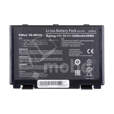 Аккумуляторная батарея для ноутбука Asus K40, K50, K61, K70 (A32-F82) 5200 mAh
