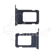 Держатель SIM для iPhone 15/15 Plus (2 Sim) (A3090/A3094) Черный