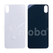 Задняя крышка для iPhone Xs Max (A1921/A2101) Белый (стекло, монолит, широкий вырез под камеру, логотип) - Премиум