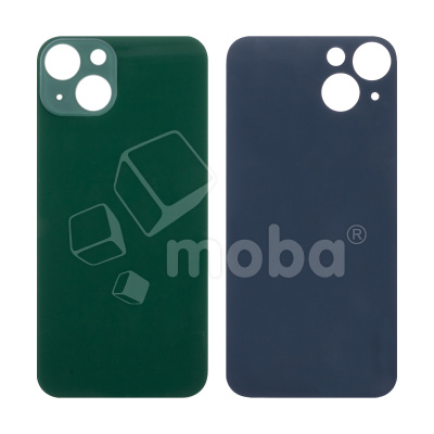 Задняя крышка для iPhone 13 (A2635) Зеленый (стекло, широкий вырез под камеру, логотип)